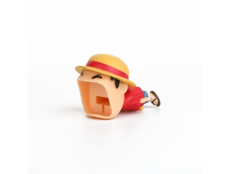 Kawaii one piece anime usb kabel charger plug bite protector untuk apple 5w charger model luffy chopper aksesoris mainan anak-anak