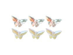 Adornos tridimensionales para uñas de cristal, con forma de mariposa, 5x8mm, 6 uds. NEVEANCE