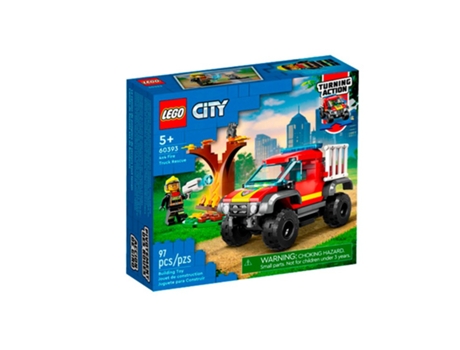 LEGO City Camion de Rescate 4X4 de Bomberos (Edad Mínima Recomendada: 5 años - 97 Piezas)