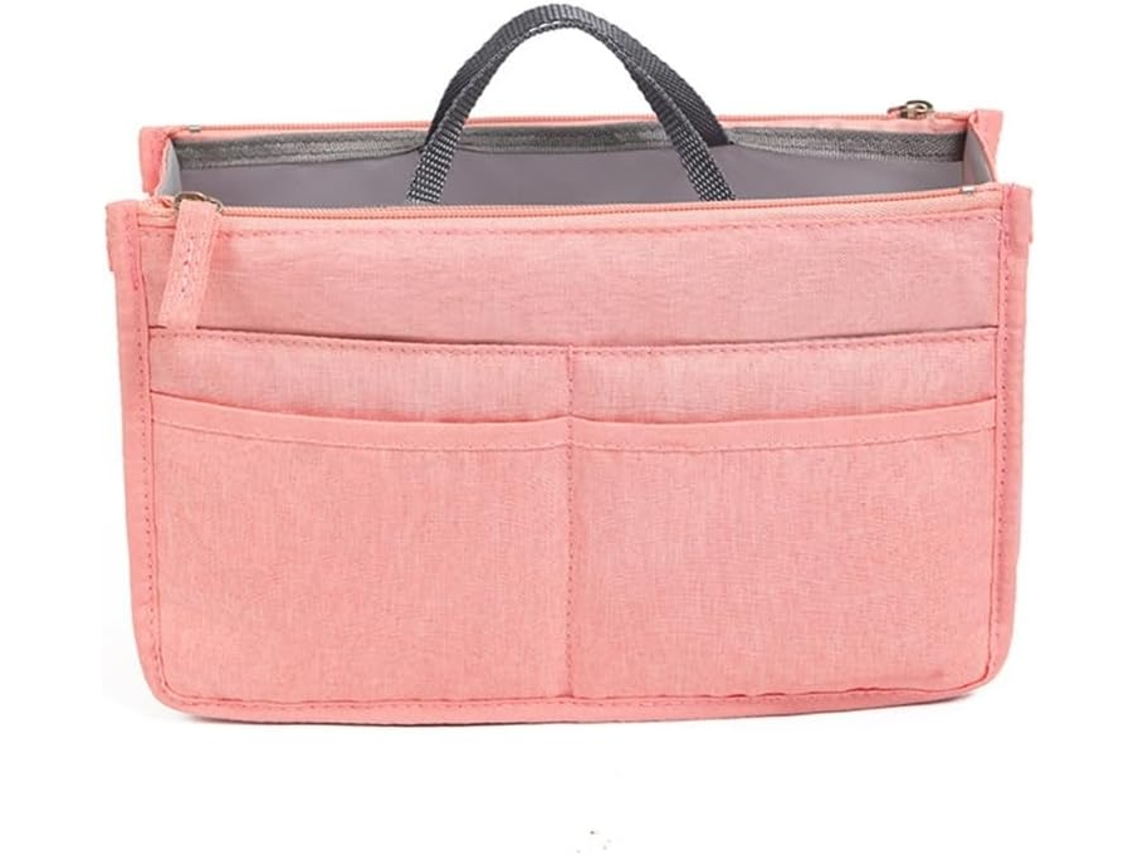 Elegante Y Espacioso Neceser De Maquillaje Con Doble Cremallera, Perfecto Para Organizar