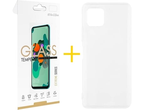 Carcasa + Protector de Pantalla para Oppo A73 5G SKYHE Transparente Claro