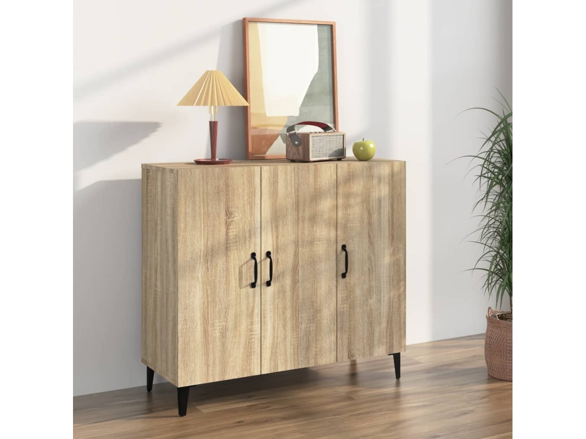 Aparador De Madera De Ingeniería Roble Sonoma 90x34x80 Cm