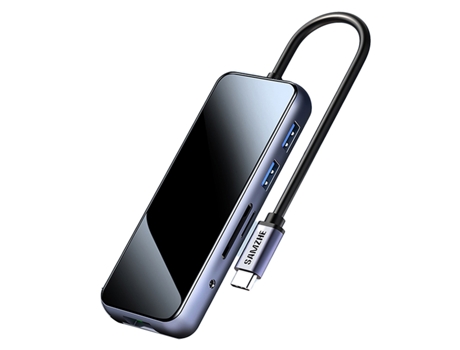Adaptador SAMZHE GT6K 6In1 Tipo-C a 3Usb3.0 HDMI Pd 1000Mbps para Huawei Mate40/P50 S20