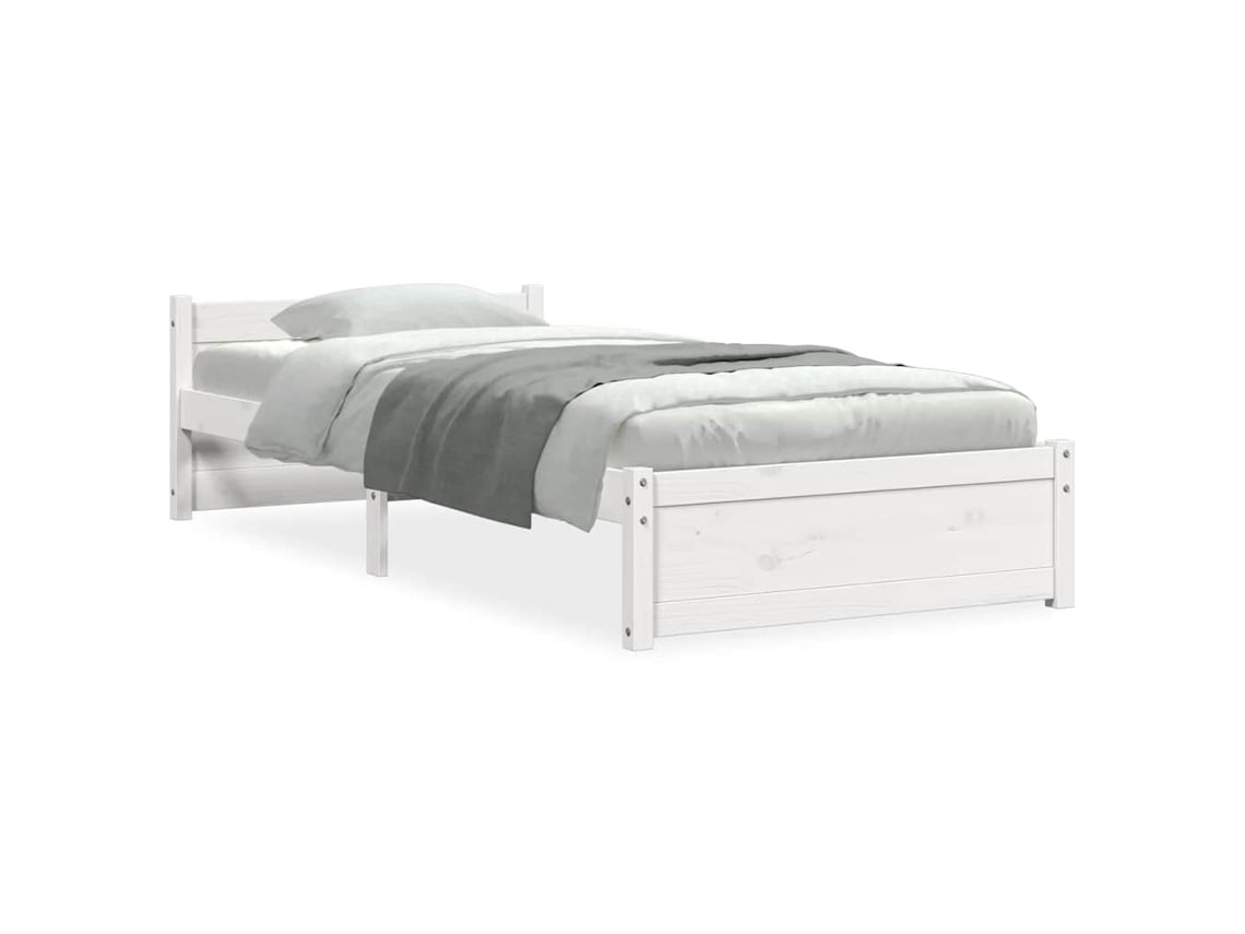 Maison Exclusive - Estructura De Cama Sin Colchón Madera Maciza Blanco 100x200 Cm