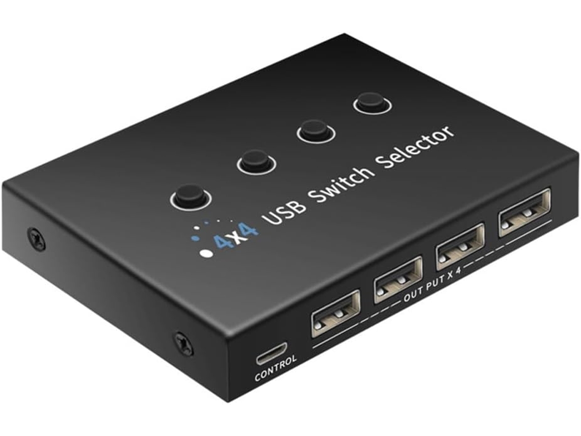 Adaptador Conmutador Kvm Usb 2.0 De 4 Salidas, Concentrador, Divisor De Impresora Para Pc