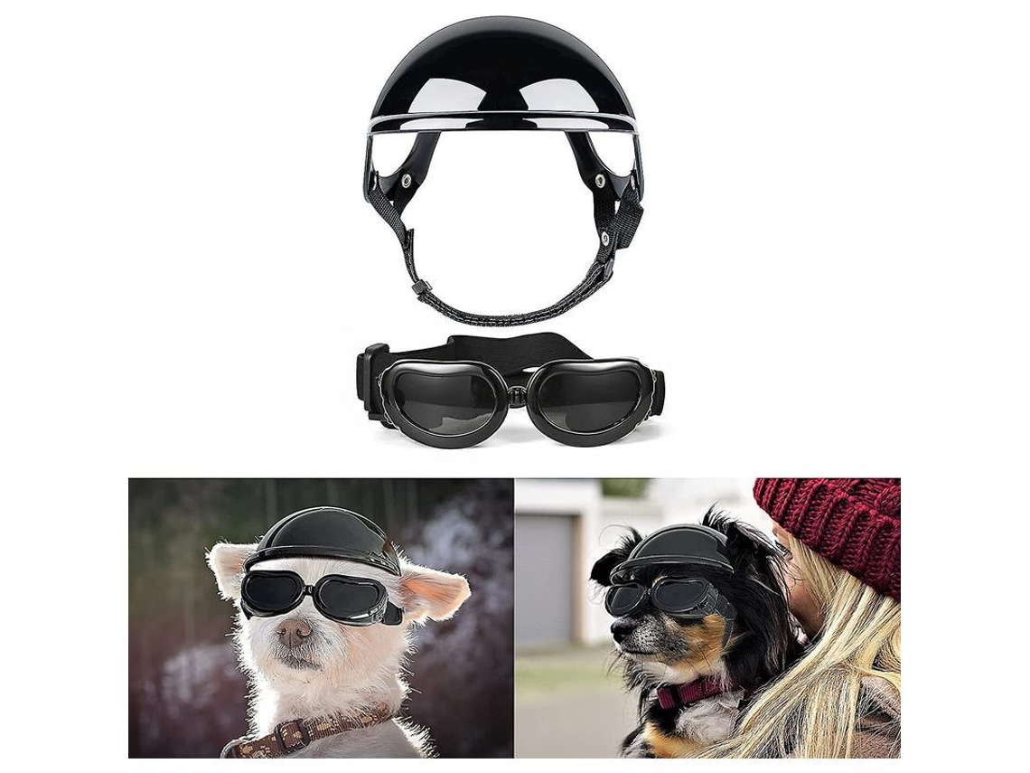 2026-gafas Y Casco Para Perros Pequeños Protección Uv Antiviento Ajustable Para Yorkshire Bichon Chihuahua