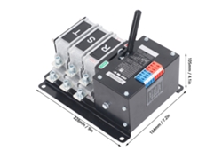 Interruptor de transferencia de potencia doble de 3 pines, interruptor de milisegundos, montaje con tornillos, modos automático/manual, CA 400 V 125 A