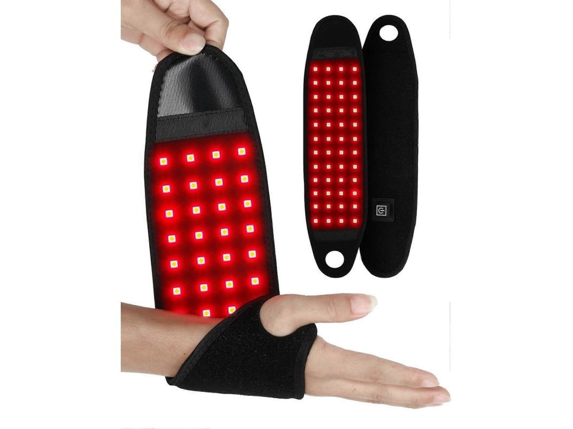 Dispositivo De Terapia De Luz Roja Para Manos Y Muñecas, Compresa Infrarroja Portátil Con Calor Ajustable.