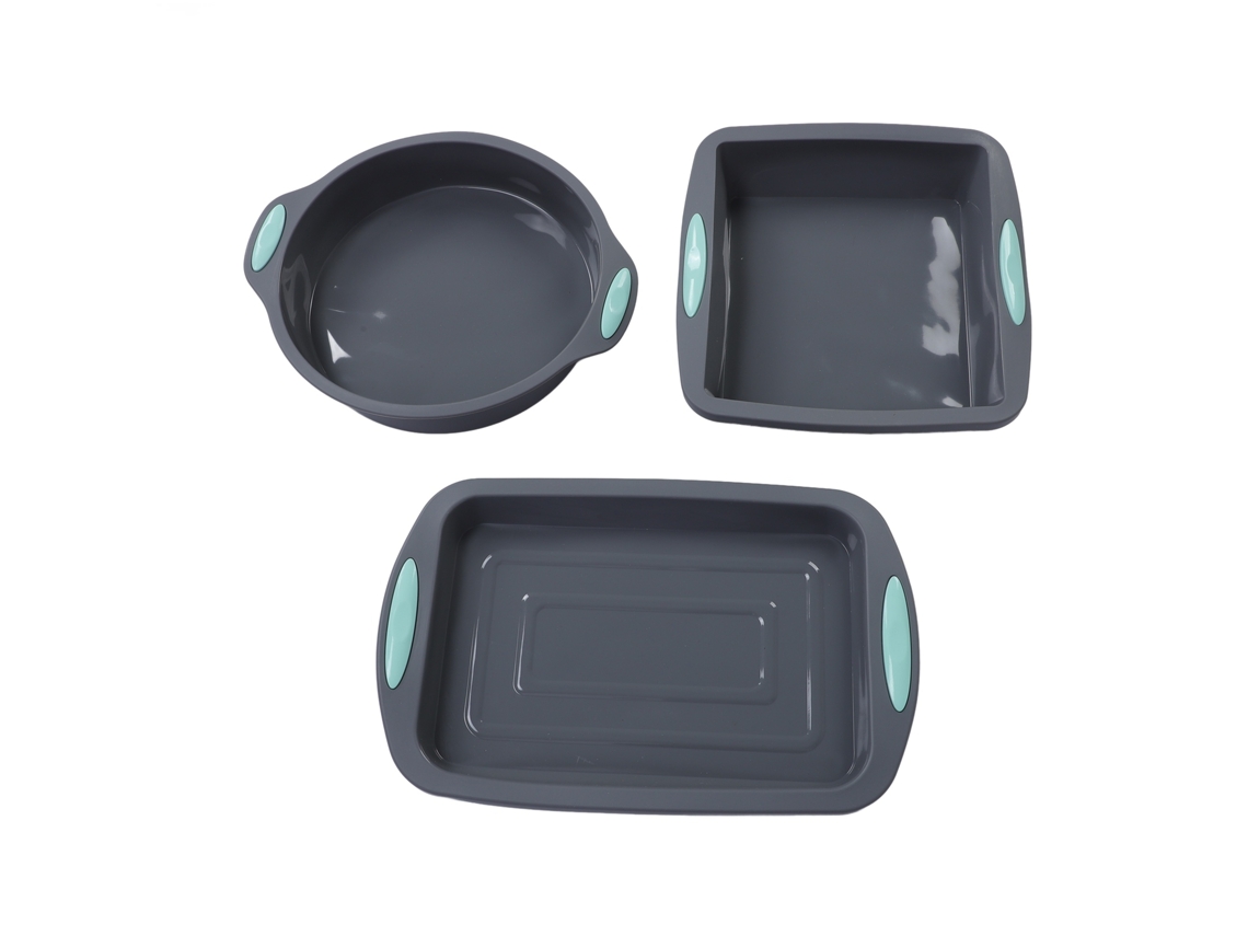3 Piezas Moldes De Silicona Para Pasteles Antiadherentes Resistentes Al Calor Para Horno