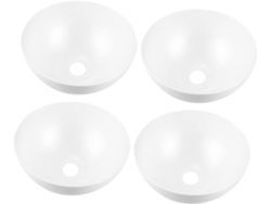Juego de 4 piezas de plástico blanco para la instalación.