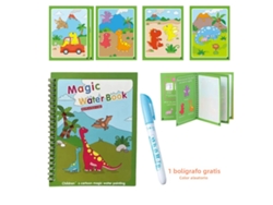 Libro para colorear con agua reutilizable (Jurásico), juguete mágico para colorear con agua
