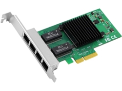 Tarjeta De Red Lan Ethernet De Alta Velocidad De 4 Puertos Pcie X4 Rj45 10/100/1000 Mbps Gigabit Para Pc