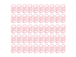 50 Unidades De Peines De Encuadernación De 16 Mm X 3 Anillas De Pp Multifuncionales Para Informes, Color Rosa.