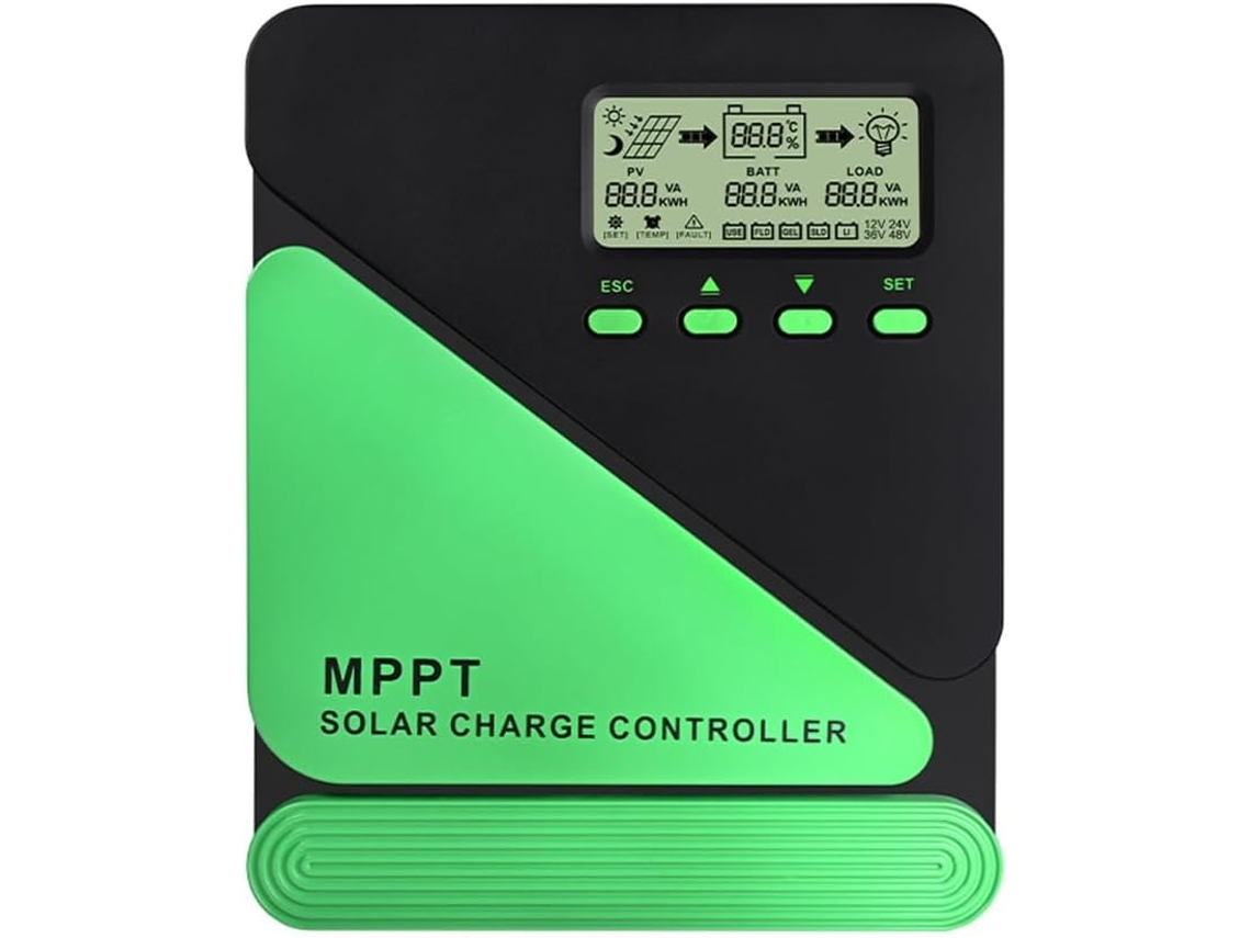 Controlador De Carga Solar Mppt - Regulador D50 Para Panel De 12 V Y Batería De 24 V
