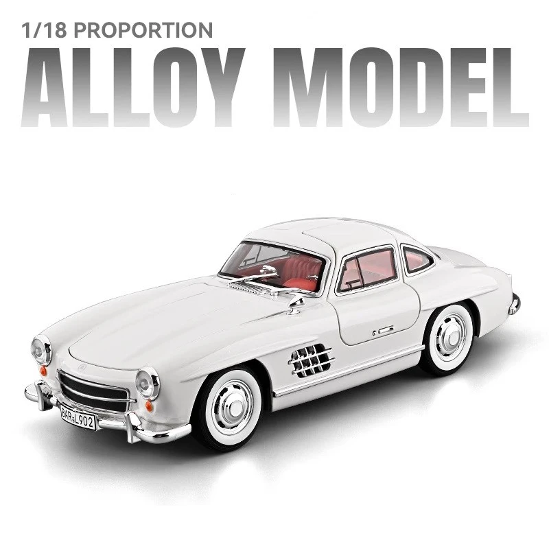 (blanco) Modelo De Coche De Juguete De Aleación Supercar A Escala 1:18, Modelo De Coche De Metal Fundido A Presión