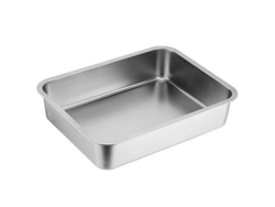 Bandeja y plato de acero inoxidable para hornear - Utensilio de cocina y repostería - Pequeño - 13,5 x 10,7 x 5,5 cm