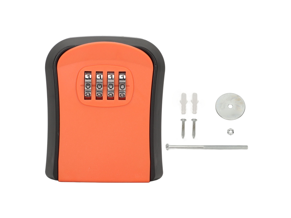 Caja De Seguridad Mural Impermeable De Abs Con Cerradura De Combinación De 4 Dígitos Y Capacidad Para 5 Llaves.