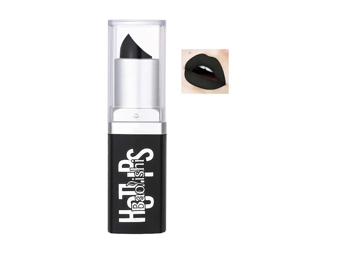 Labial Negro Mate Y Nacarado, Intransferible, Nutritivo, De Larga Duración, Resistente Al Agua, Altamente Pigmentado.