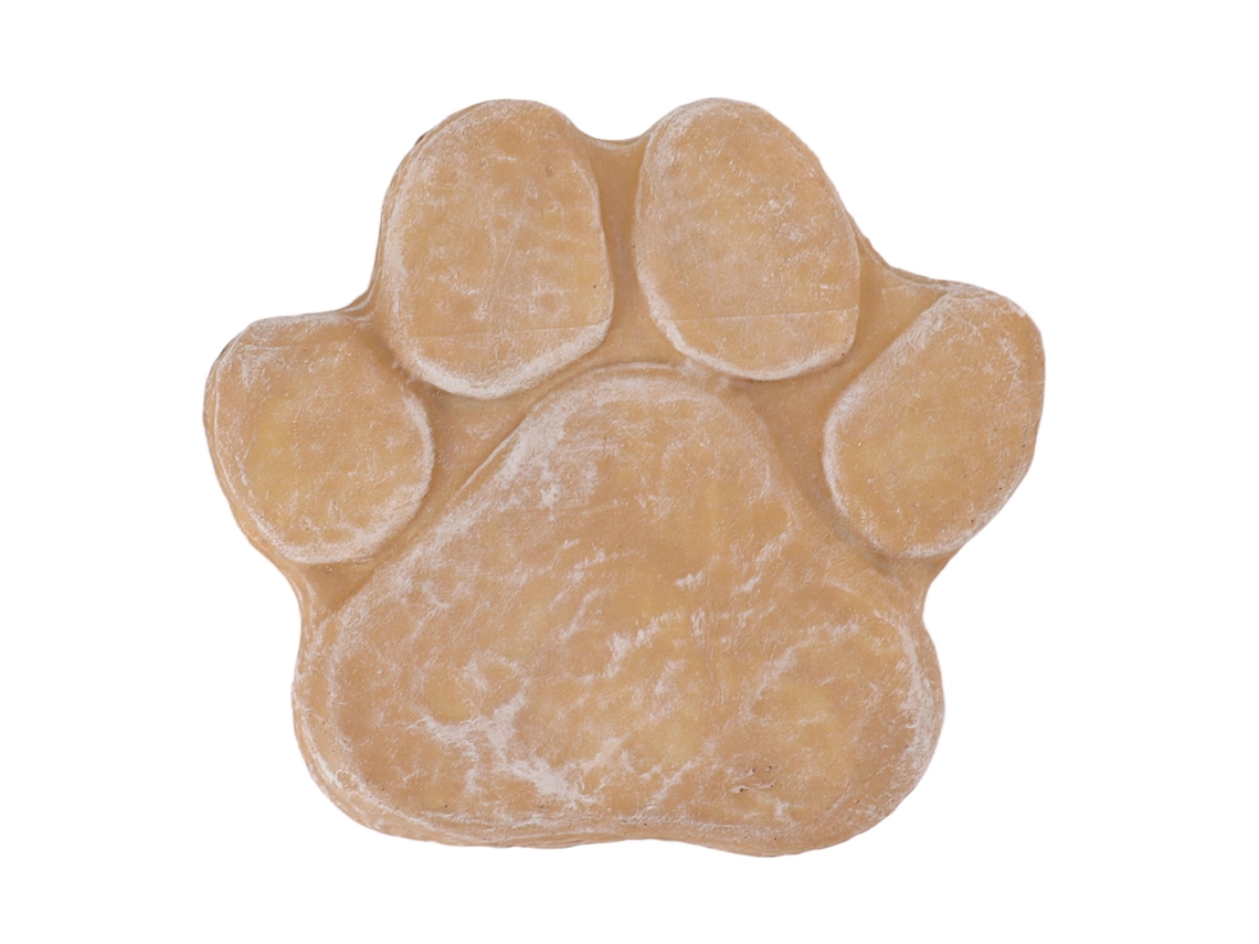 Piedra Conmemorativa Con Huellas De Perro Para Jardín, Tumba De Mascota, Monumento Resistente A La Intemperie, Color Amarillo Arena.