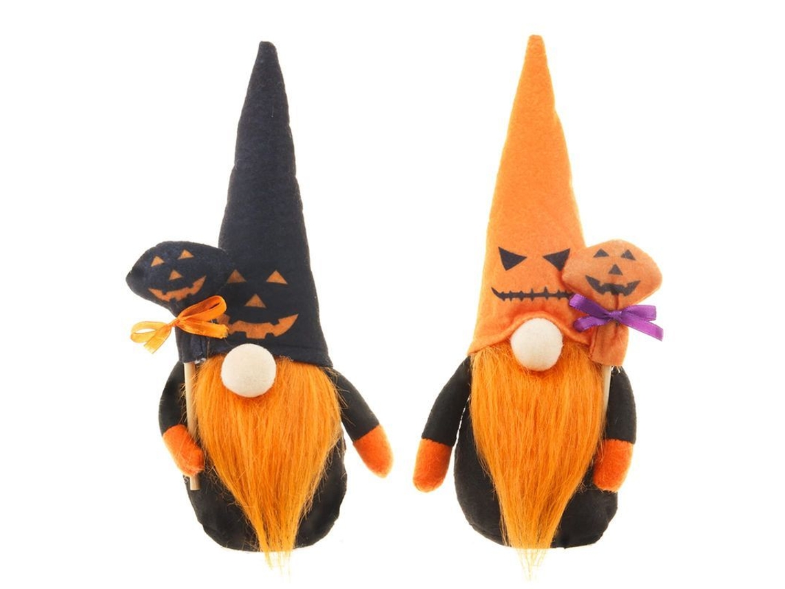 2 Peluches De Gnomos De Halloween Sin Rostro Para Decorar Estantes Y Platos Escalonados.
