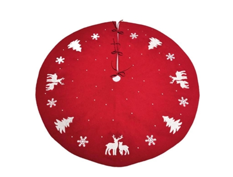 Falda de árbol de punto 3D de 48 pulgadas, cuello de árbol de punto grueso para decoraciones navideñas rústicas de campo