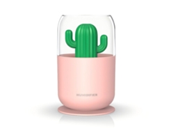 Humidificador nuevo con forma de cactus, 300 ml, funcionamiento silencioso, ideal para el hogar y la oficina. Tienda PAPRIKA (rosa)