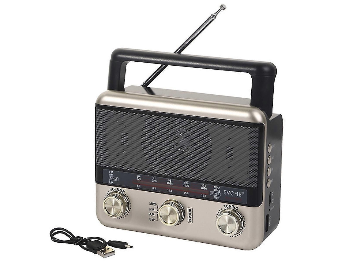 Radio solar multifuncional GOKOCO AM/FM Bluetooth recargable con disco TF/USB