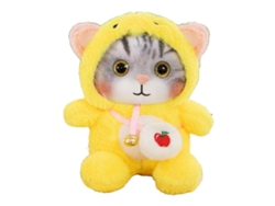 Lindo Y Suave Peluche De Gato Amarillo Con Cascabel - Regalo De Cumpleaños Para Niños