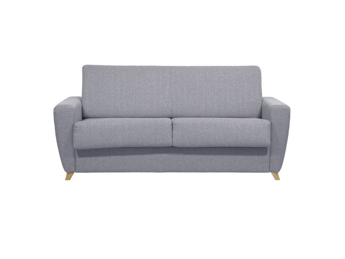 Sofá Convertible Nórdico Gris Claro Y Madera Graham MILIBOO