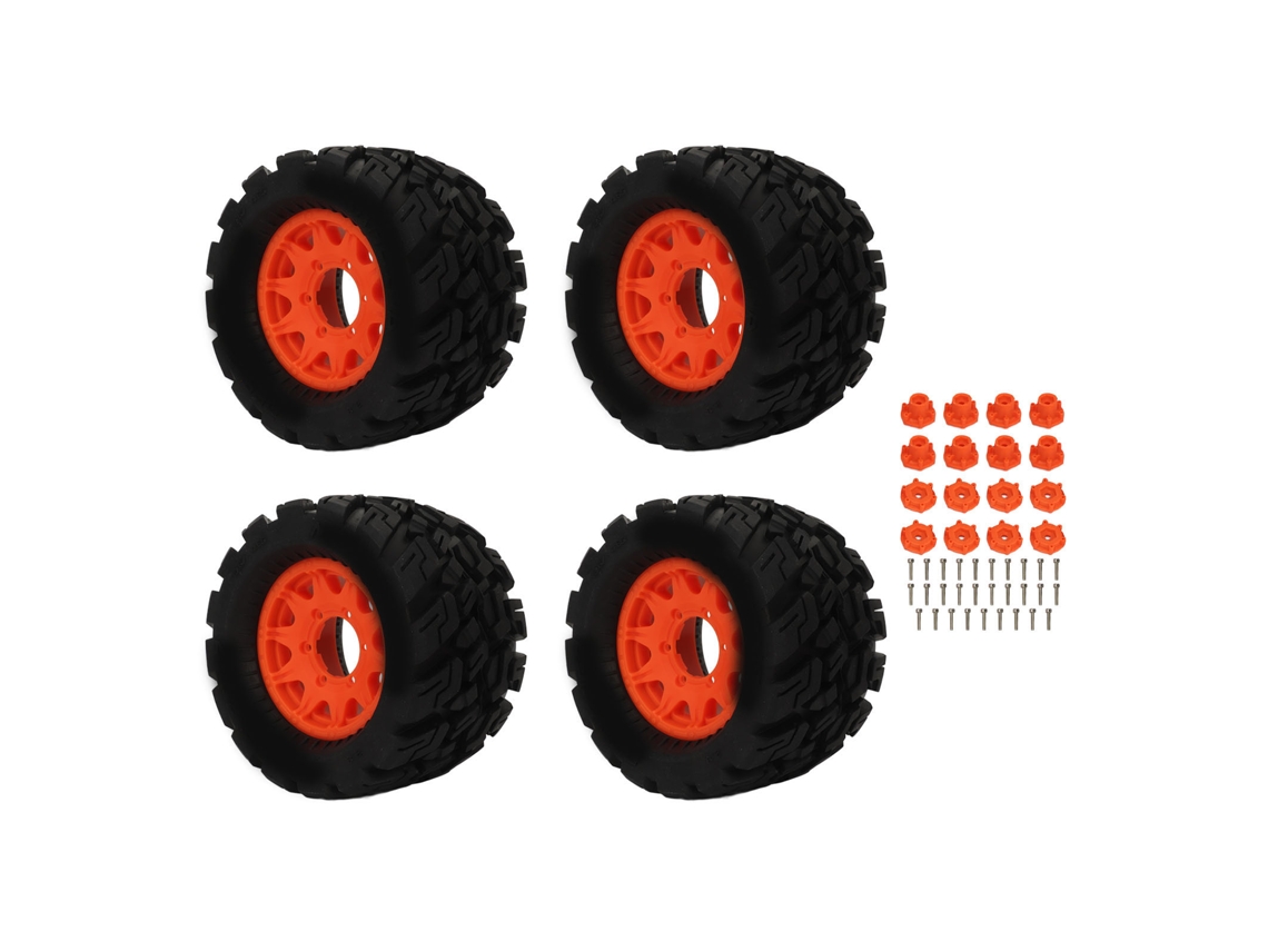4 Neumáticos De Goma Rc Para Coches De Control Remoto 1/8 1/10, Resistentes Al Desgaste De La Llanta.