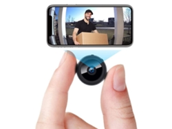 JILLIOPER Cámara IP WiFi Inalámbrica Mini Seguridad Hogar Visión Nocturna Grabación Directa en Tarjeta 150° Ángulo Ancho con Batería Integrada y App en Tiempo R