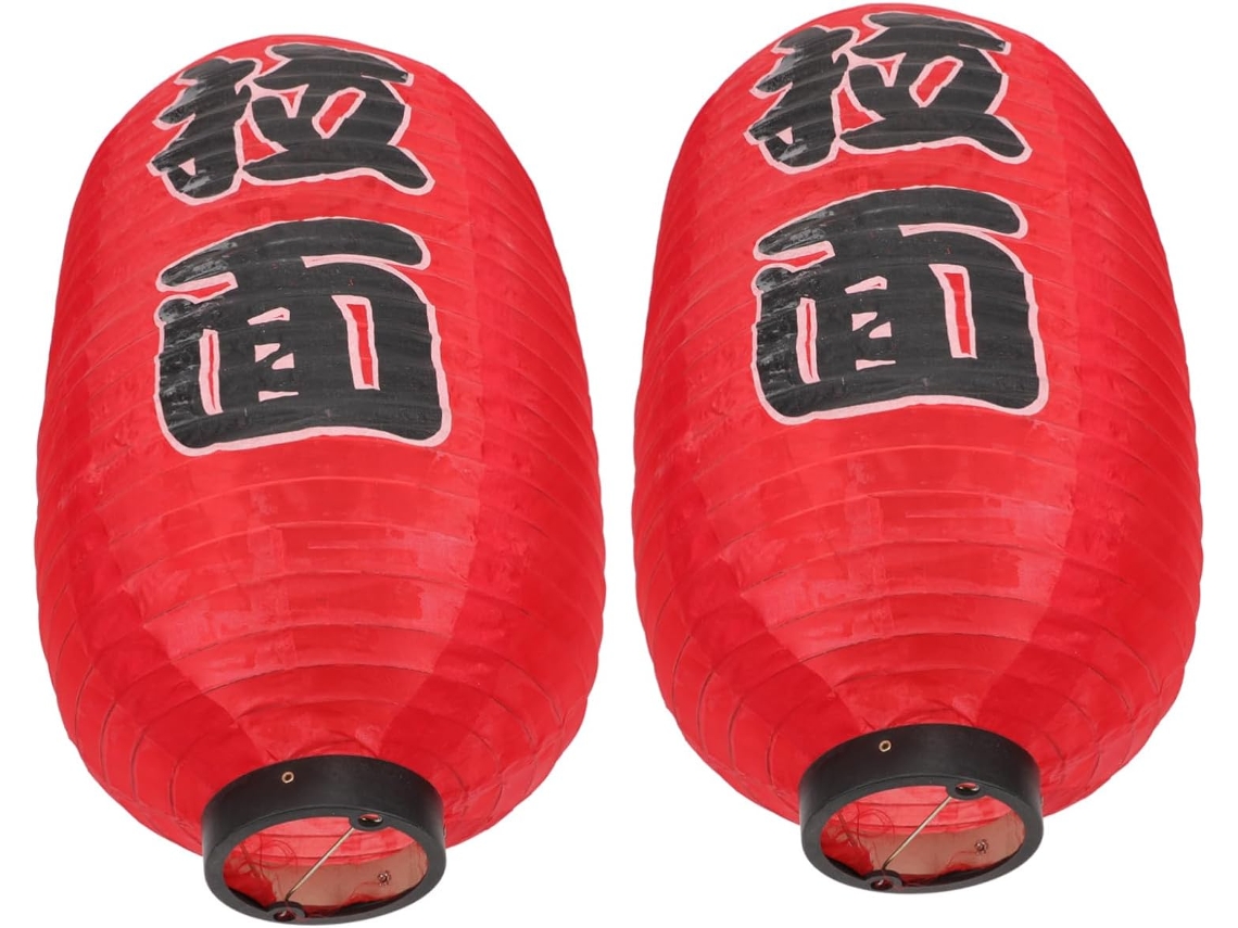 Juego de 2 faroles decorativos japoneses impermeables para colgar en exteriores, estilo restaurante. SFUSHOS