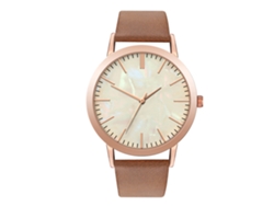 Reloj De Pulsera De Cuarzo Para Parejas, Hombres Y Mujeres, Con Correa De Pu, Estilo Moderno, Café