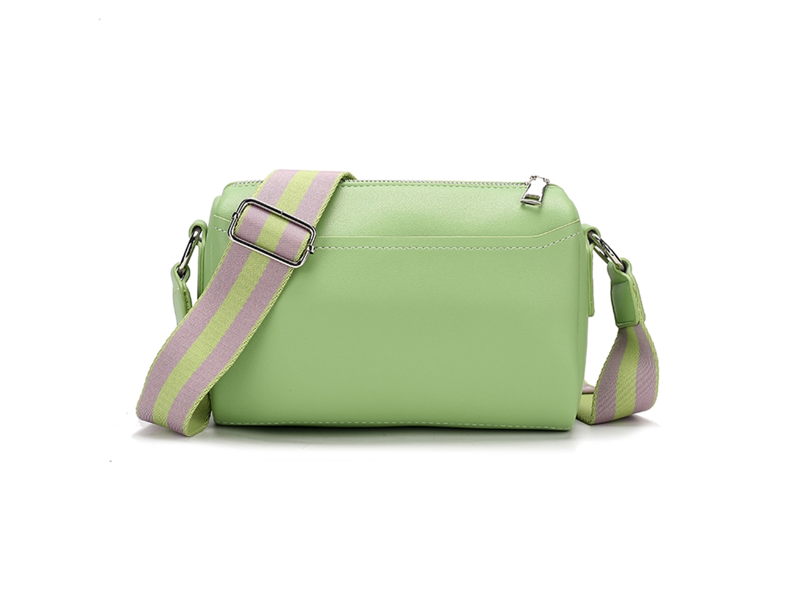 Bolso De Hombro De Piel Sintética Para Mujer, Moderno, Versátil, De Gran Capacidad, Ajustable, Verde, 20x14x10cm