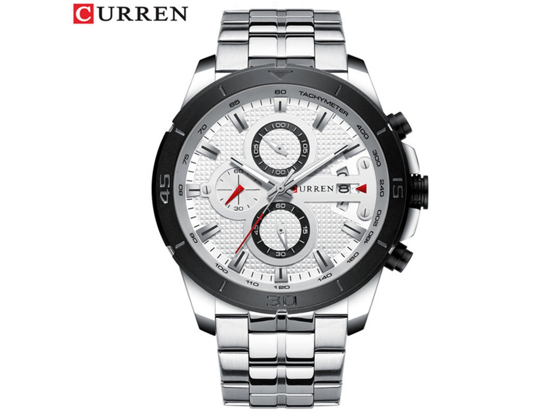 Reloj De Pulsera Multifuncional E Impermeable De Acero Inoxidable Para Hombre (plateado), Ideal Para Negocios.