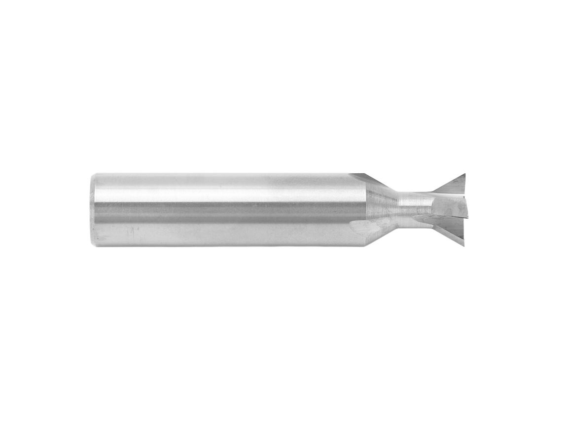 Fresa para ranuras de cola de milano de 12 mm, carburo, 4 hojas, 60°, universal para carpintería.