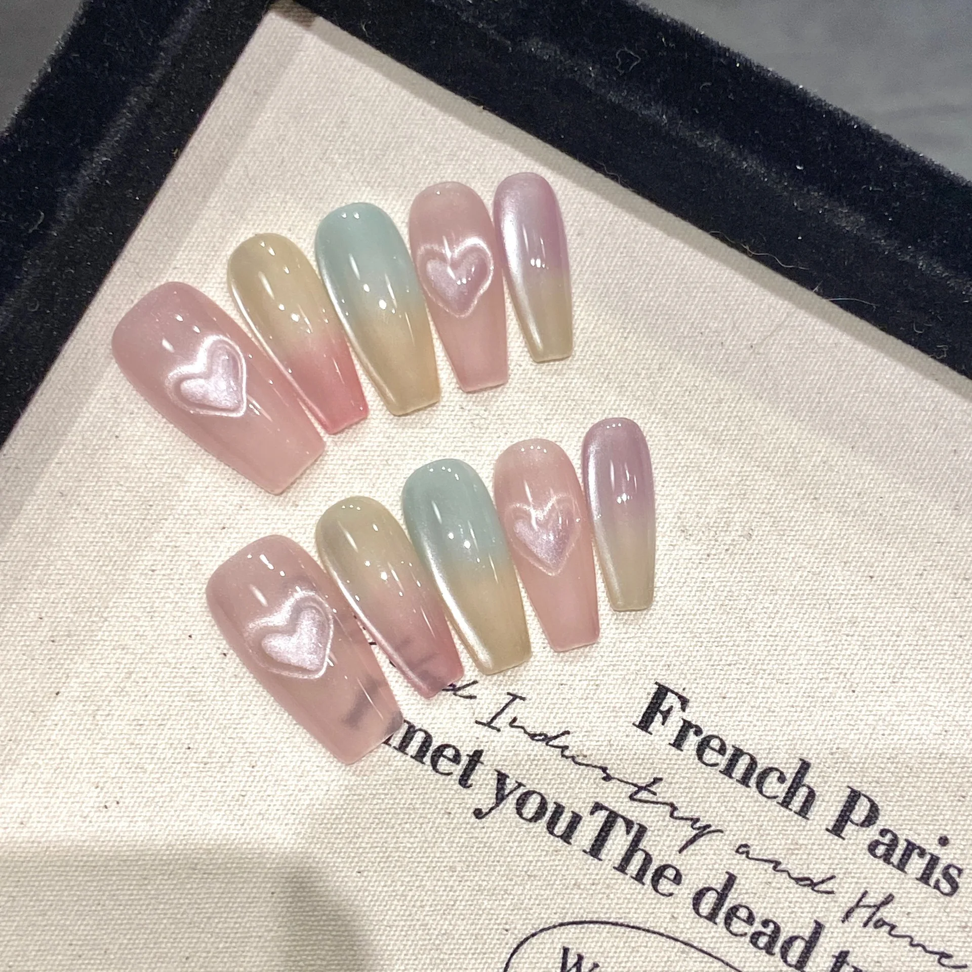 (2062-l) 10 Pegatinas De Uñas Inspiradas En El Ballet, Uñas Postizas Removibles