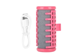 Rulo De Pelo Inalámbrico Recargable Usb Peineta Transparente Mini Rizador Eléctrico (rosa)