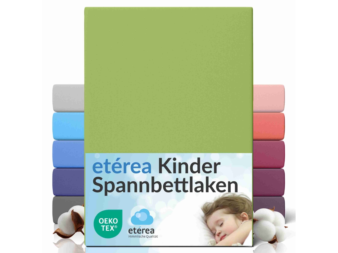 Sábanas Ajustables Etérea Elástico Colchones Hasta 25 Cm 60x120 - 70x140 Cm Jade
