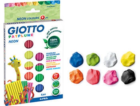 Plastilina GIOTTO Patplume Set Cores Neon (8 x 33 g)