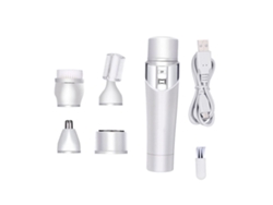 Depilador Eléctrico 5 En 1 Para Mujer Mini Recargable Usb: Afeitadora, Cortapelos, Depilador De Cejas, Nariz Y Oídos