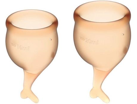 Kit 2 Copas Menstruales SATISFYER Naranja (15 ml - 20 ml)