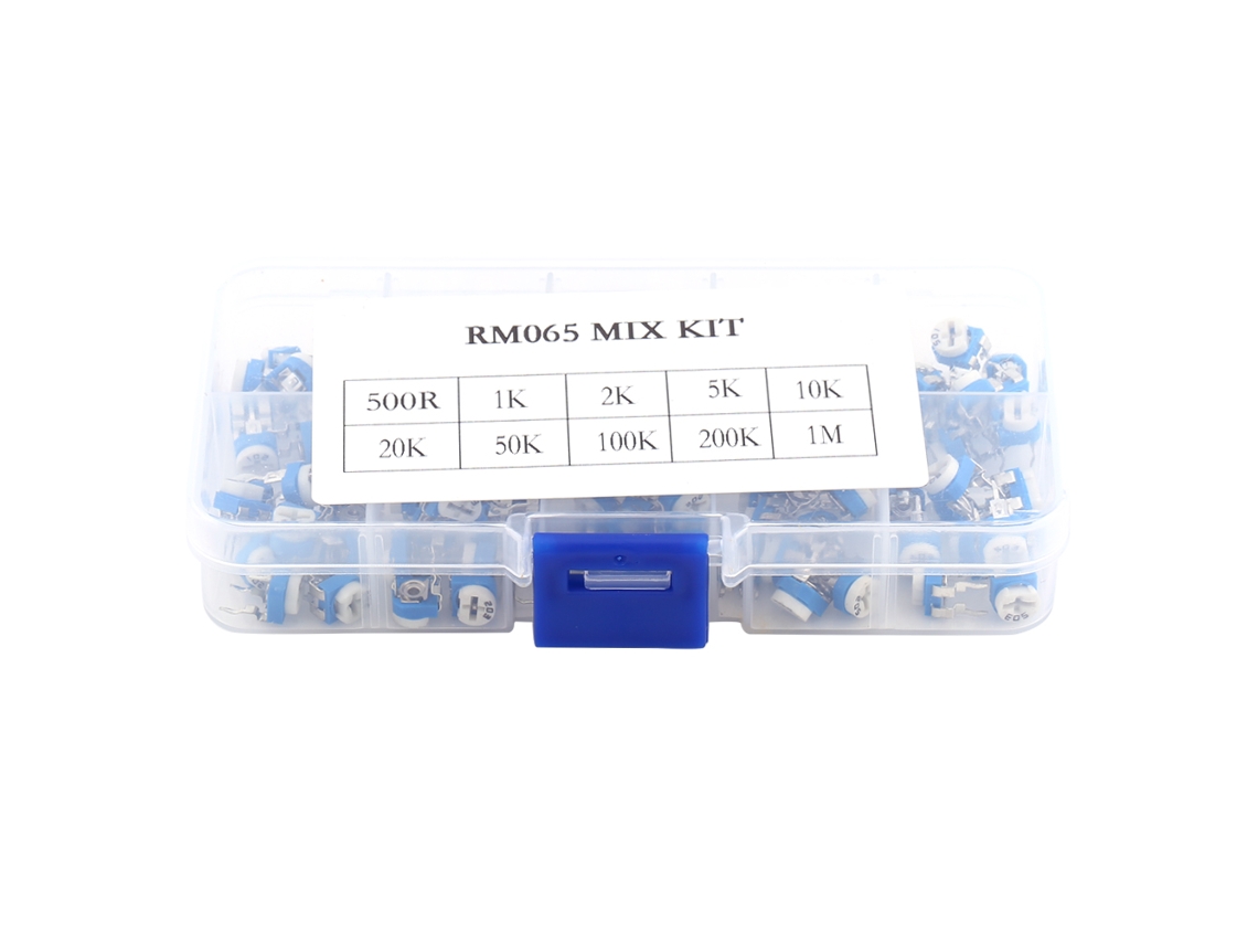 100pcs Juego De Potenciómetros Variables De Película Trimpot 500ohm-1m Ohm Rheostato