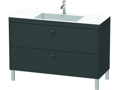 Lavabo para muebles DURAVIT Brioso c-bonded con base de 120,0x48,0 cm 2 extraíbles sin rebosadero con banco para grifos 1 agujero para grifos