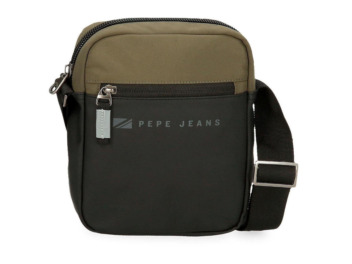 PEPE JEANS Bolso Bandolera Piel Sintética y Poliéster Jarvis Verde