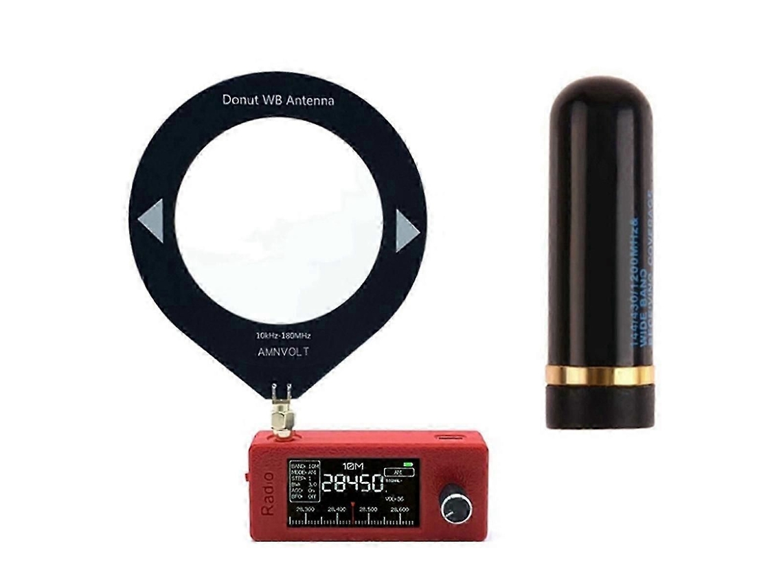 Radio portátil de bolsillo con pantalla IPS de 1,9 pulgadas, antena integrada, de 0,5 kHz a 181 MHz, receptor de radio para todas las bandas (HF, onda corta, onda media, VHF).