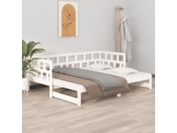 Sofá Cama Extraíble Sin Colchón Blanco 2x(90x200) Cm