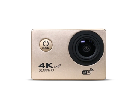 Action Cam SLOWMOOSE Ultra HD 4K 16 MP Wi-Fi Impermeable 2 Pulgadas (Dorado -Sin Control Remoto)