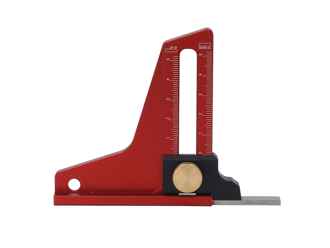 Calibrador De Altura Y Profundidad Para Carpintería, 0-50 Mm, Aleación De Aluminio, Doble Escala, Herramienta Compacta.