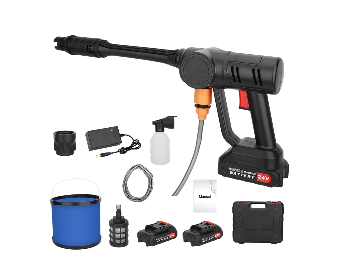 Hidrolimpiadora Flasidu, 50 bar/725 psi, 300 W, 2 baterías de 24 V y 1500 mAh